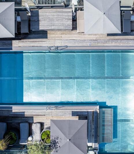 Aerial infinity pool