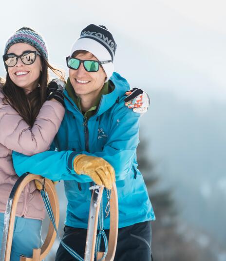 Schlittenfahren Leogang