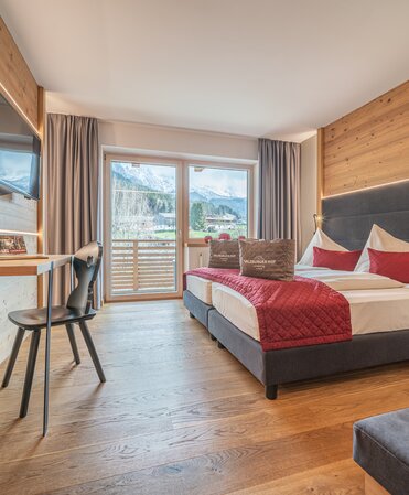 hotel room in the Alps
